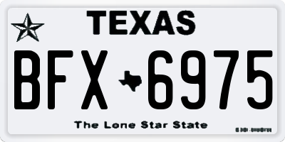 TX license plate BFX6975