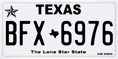 TX license plate BFX6976