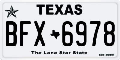 TX license plate BFX6978