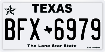 TX license plate BFX6979