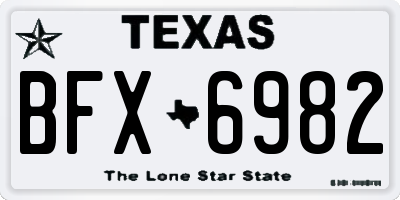 TX license plate BFX6982