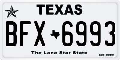 TX license plate BFX6993