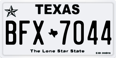 TX license plate BFX7044