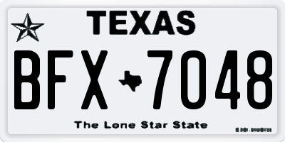 TX license plate BFX7048