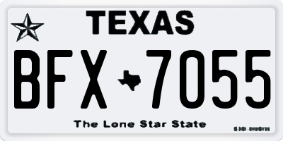 TX license plate BFX7055