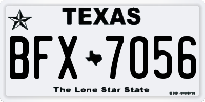 TX license plate BFX7056