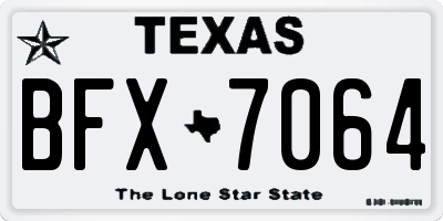 TX license plate BFX7064