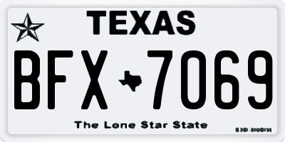 TX license plate BFX7069