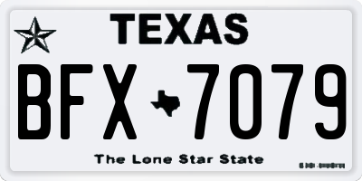 TX license plate BFX7079