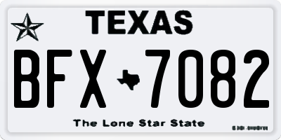 TX license plate BFX7082