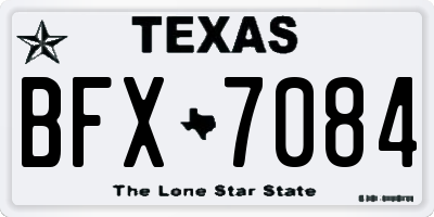 TX license plate BFX7084