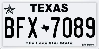 TX license plate BFX7089