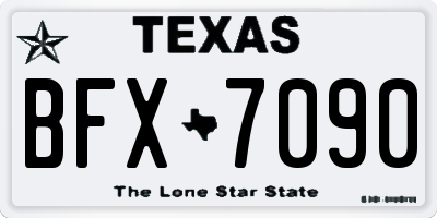TX license plate BFX7090