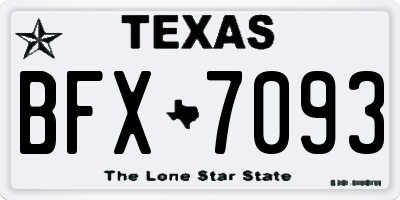 TX license plate BFX7093