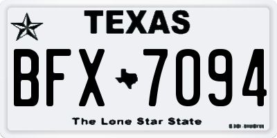 TX license plate BFX7094