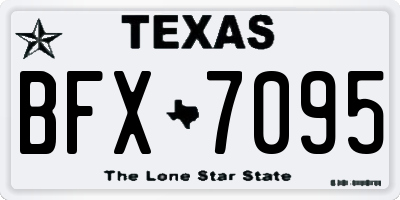 TX license plate BFX7095