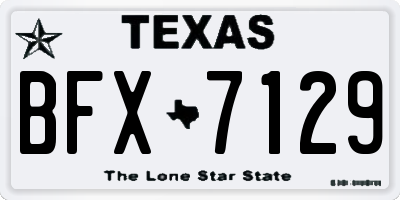 TX license plate BFX7129