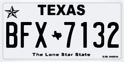 TX license plate BFX7132