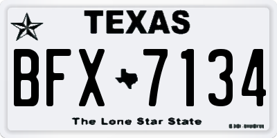 TX license plate BFX7134