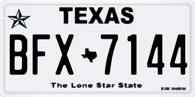 TX license plate BFX7144