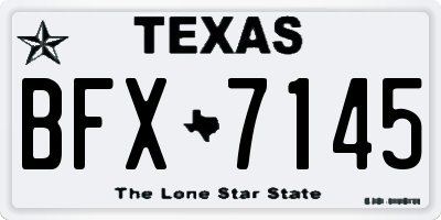 TX license plate BFX7145