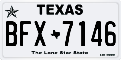 TX license plate BFX7146