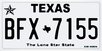TX license plate BFX7155