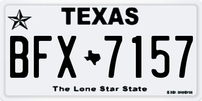 TX license plate BFX7157
