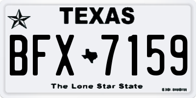 TX license plate BFX7159