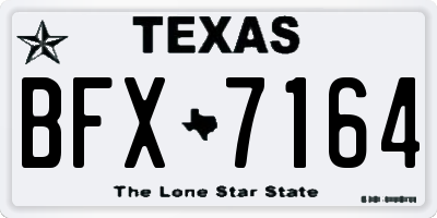 TX license plate BFX7164