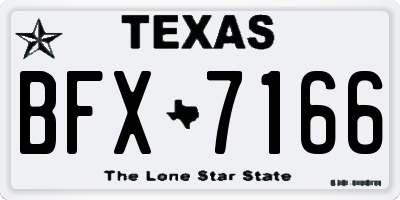 TX license plate BFX7166