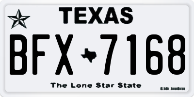 TX license plate BFX7168