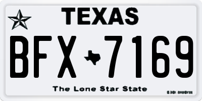 TX license plate BFX7169