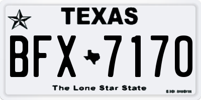 TX license plate BFX7170
