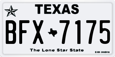 TX license plate BFX7175