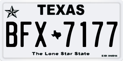 TX license plate BFX7177