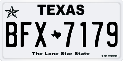 TX license plate BFX7179