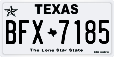 TX license plate BFX7185