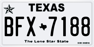 TX license plate BFX7188