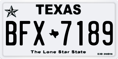 TX license plate BFX7189