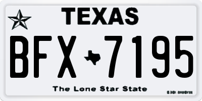 TX license plate BFX7195