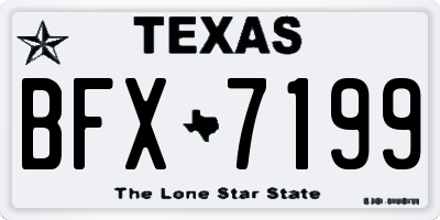 TX license plate BFX7199