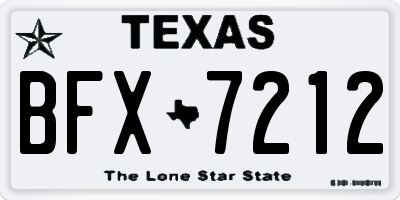 TX license plate BFX7212