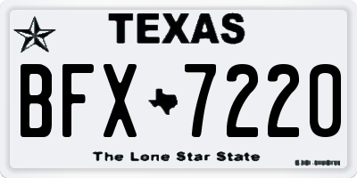 TX license plate BFX7220