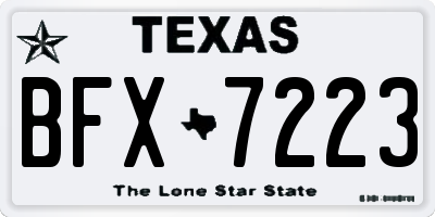 TX license plate BFX7223