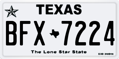 TX license plate BFX7224