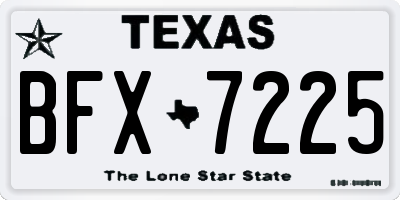 TX license plate BFX7225
