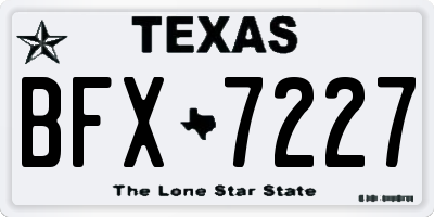 TX license plate BFX7227