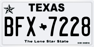 TX license plate BFX7228
