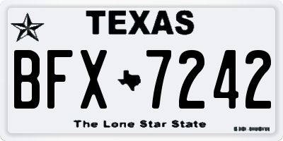 TX license plate BFX7242